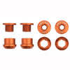 Aluminum / Orange Set of 4 Chainring Bolts+Nuts for 1X