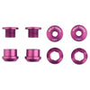 Aluminum / Purple Set of 4 Chainring Bolts+Nuts for 1X