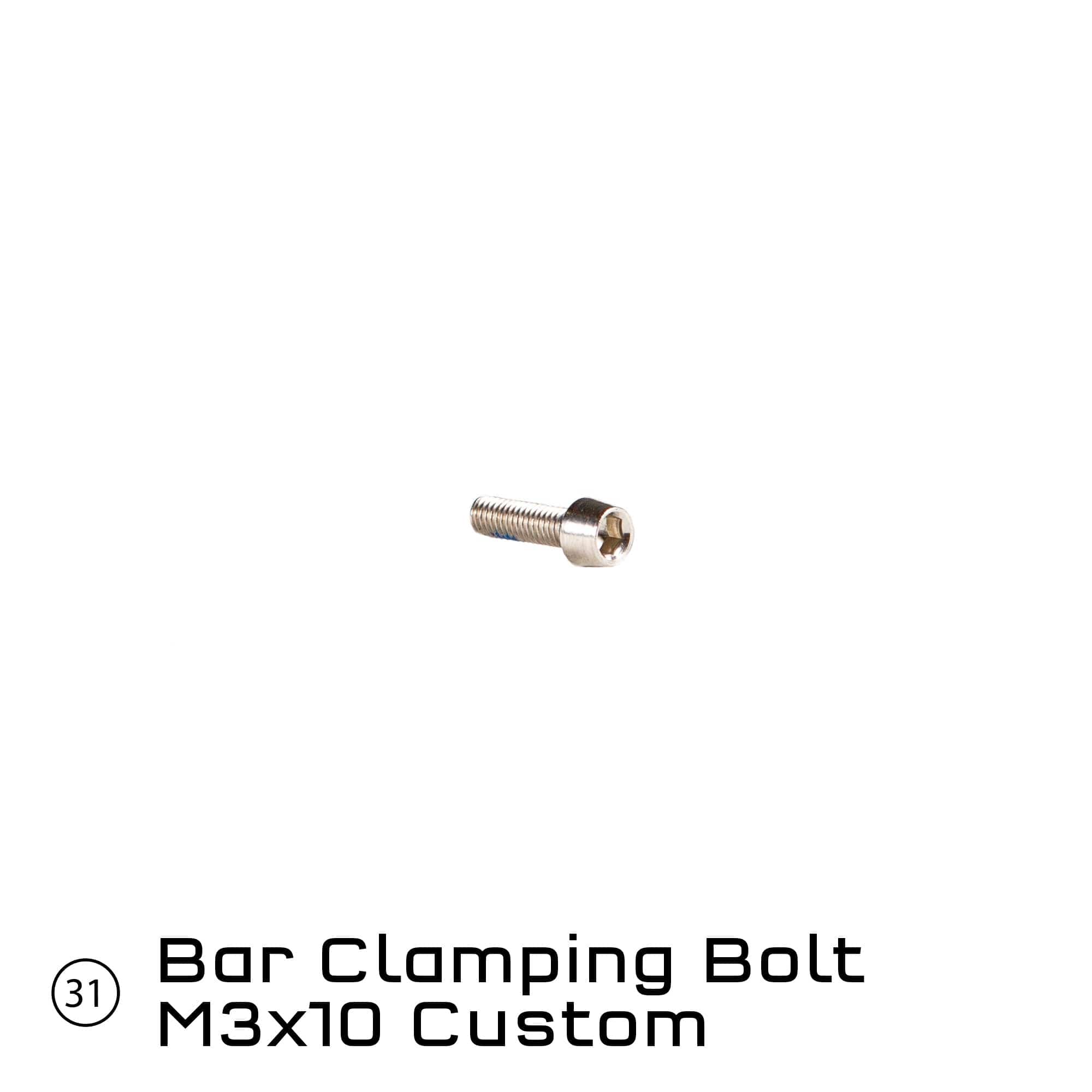 Replacement Parts / 31. Bar Clamping Bolt M3x10 custom BarCentric ReMote Replacement Parts