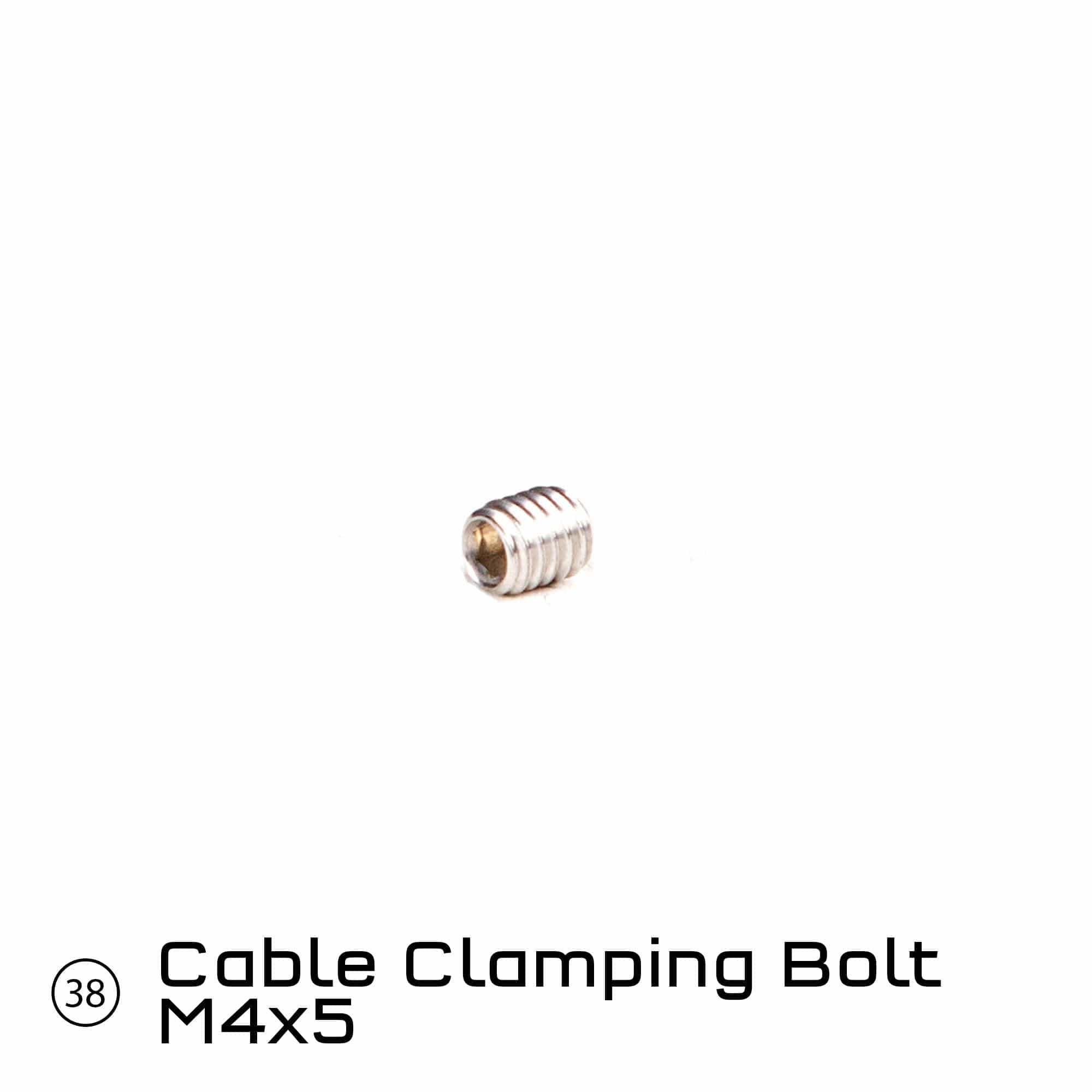 Replacement Parts / 38. Cable Clamping Bolt M4x5 BarCentric ReMote Replacement Parts
