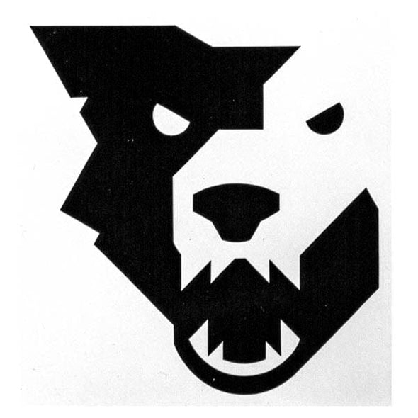 Decals / 4" Wolf Head Decal - Black Wolf Tooth Decals