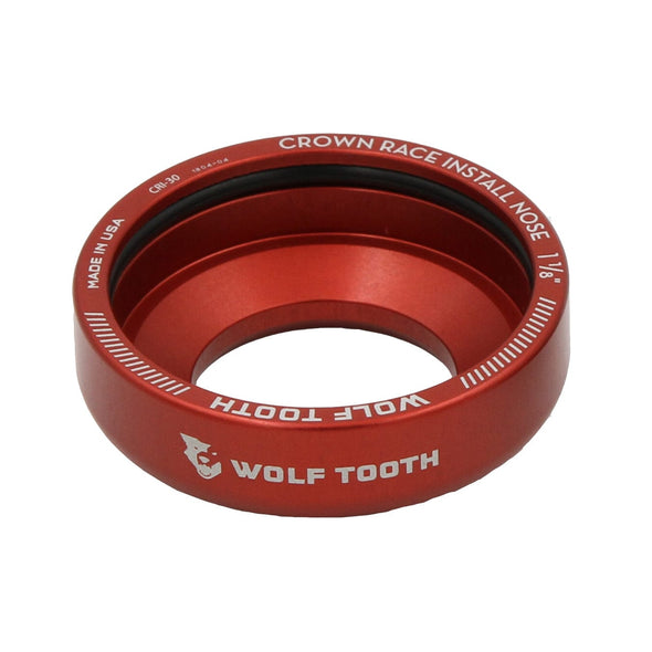 Wolf tooth crown race headset install adapter red