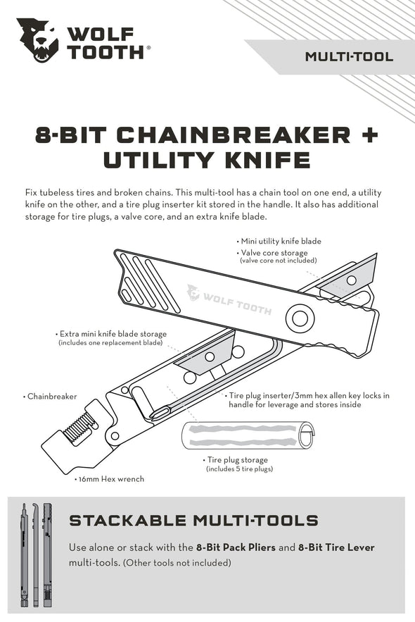 8-Bit Chainbreaker + Utility Knife Multi-Tool