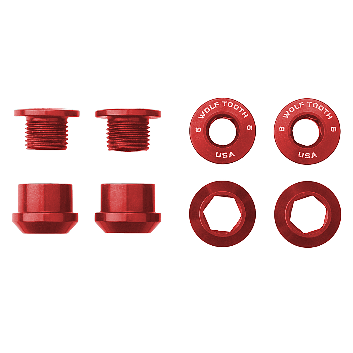 Set 4 Chainring Bolts+Nuts 1X