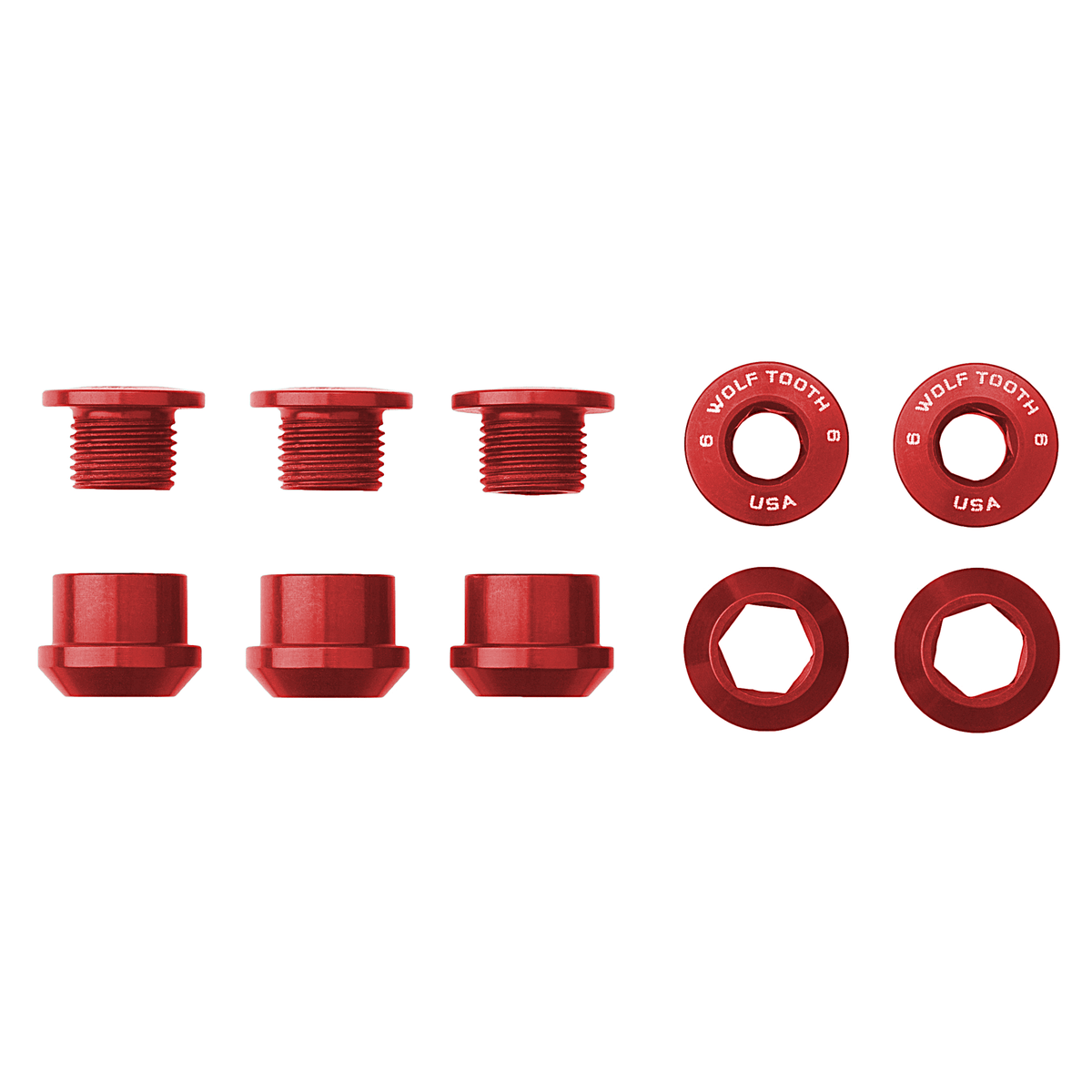 Set 5 Chainring Bolts+Nuts 1X