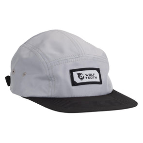 One Size / Gray & Black Wolf Tooth Logo 5-Panel Camper Hat – Gray and Black