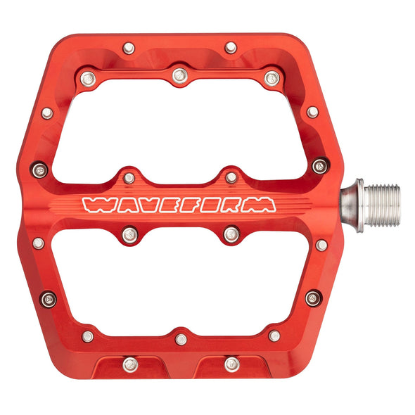 Large / Red / Standard 4.5mm Waveform Aluminum Pedals