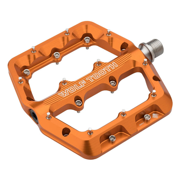 Large / Orange / Short 3mm Waveform Aluminum Pedals