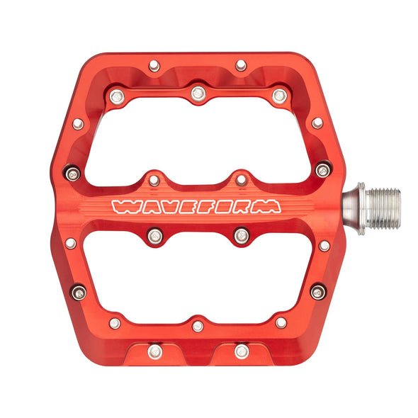 Small / Red / Standard 4.5mm Waveform Aluminum Pedals