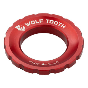 Wolf Tooth Centerlock Rotor Lockring Red Front