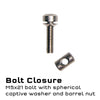 Bolt Closure - Screw and barrel / Stainless Steel Seatpost Clamp Replacement Parts
