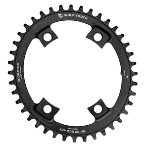 40T / Drop-Stop B Oval 110 BCD Asymmetric 4-Bolt Chainrings for Shimano Cranks