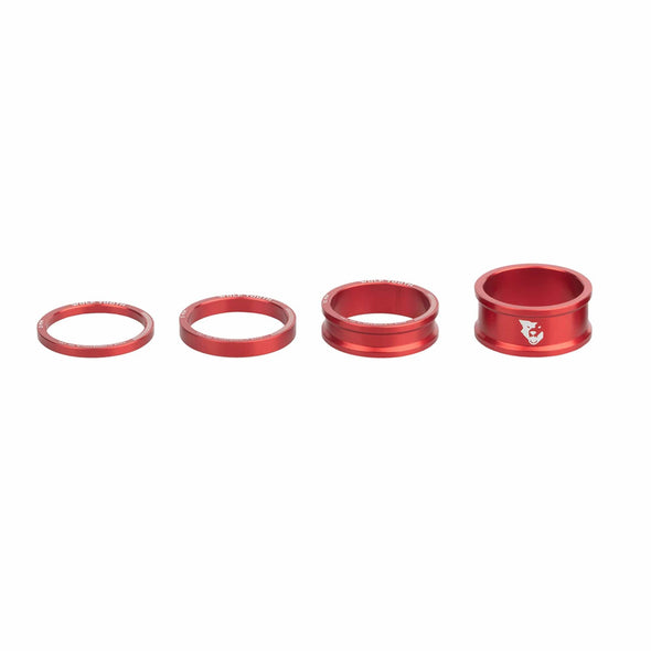 3,5,10,15mm Kit / Red Precision Headset Spacers