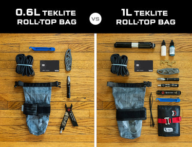 Wolf Tooth B-RAD TekLite Roll-Top Bag and Mounting Plate - 0.6L, Black - Angry Catfish Wolf Tooth B-RAD TekLite Roll-Top Bag and Mounting Plate - 0.6L, Black - Angry Catfish