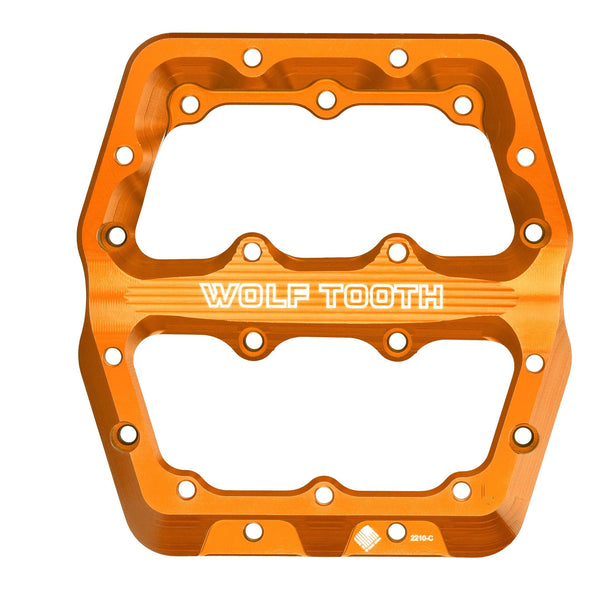 Small Left Pedal Body - Orange Waveform Pedals Replacement Parts