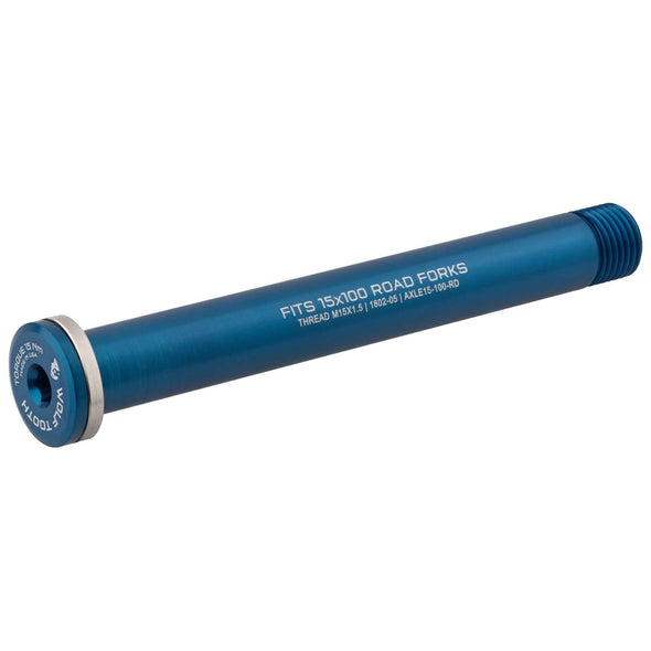 Wolf Tooth Front Road axle 1.5x100mm color blue