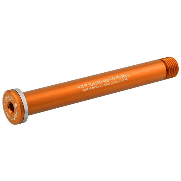 15 / 1.5 x 126mm / Orange Front Axle for Road Forks