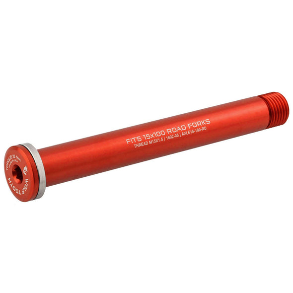 Wolf Tooth Front Road axle 1.5x100mm color red