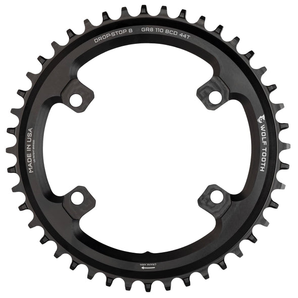 Drop-Stop B / 44T 110 BCD Asymmetric 4-Bolt Chainrings for Shimano GRX Cranks