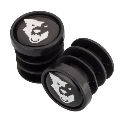 Black Wolf Tooth Bar End Plugs Set of 2