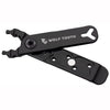 Wolf Tooth Pack Pliers, Master Link Combo Pliers, Black with Black Bolt in open position