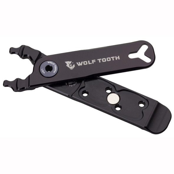 Wolf Tooth Pack Pliers, Master Link Combo Pliers, Black with Gunmetal Bolt