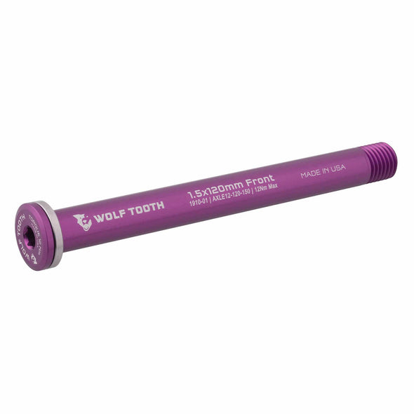 Wolf Tooth Front Road axle 1.5x120mm color purple