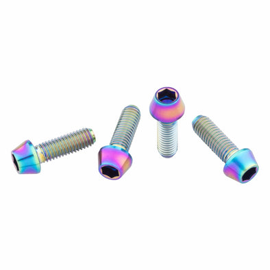 Standard Head / Oil Slick / 4 pc. Titanium Water Bottle Cage Bolts