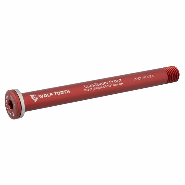 12 / 1.5 x 125mm / Red Front Axle for Road Forks