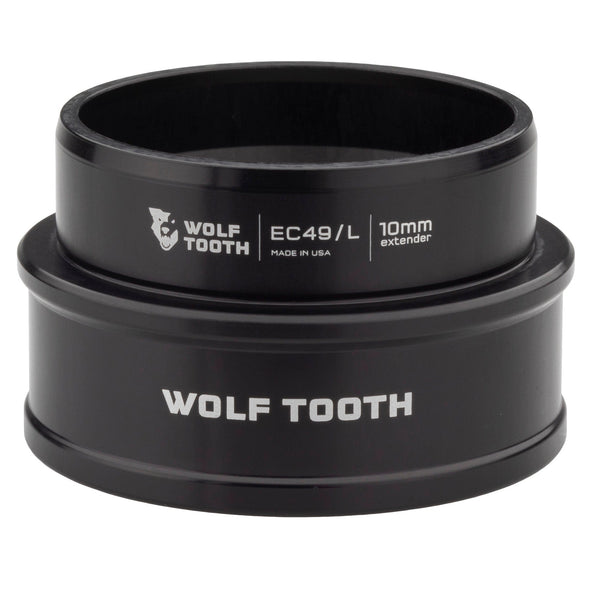 EC49/40 Lower Headset Extended 10mm / EC49 / Black Wolf Tooth Lower Headset Cup Extender - EC - External Cup