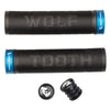 Wolf Tooth Lock-on Grips blue bolt-on collar with plugs