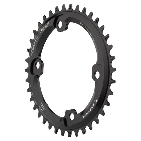 Drop-Stop B / 38T Oval 110 BCD Asymmetric 4-Bolt Chainrings for Shimano GRX Cranks