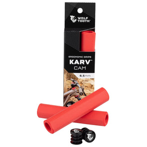 Wolf Tooth Karv Cam ergonomic grips 100% silicone Red