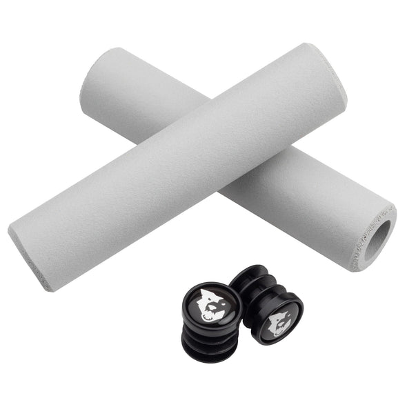 Wolf Tooth Karv grips 100% silicone Grey and bar end plugs