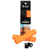 Wolf Tooth Karv grips 100% silicone Orange in the package and outside with bar end plugs