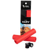 Wolf Tooth Karv grips 100% silicone Red in the package and outside with bar end plugs