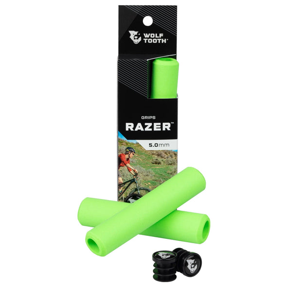 Wolf Tooth Razer grips 100% silicone Green