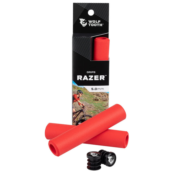 Wolf Tooth Razer grips 100% silicone Red
