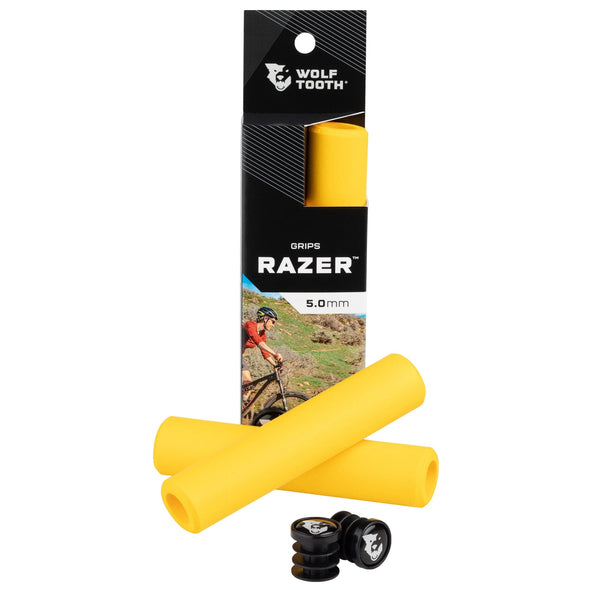 Wolf Tooth Razer grips 100% silicone Yellow