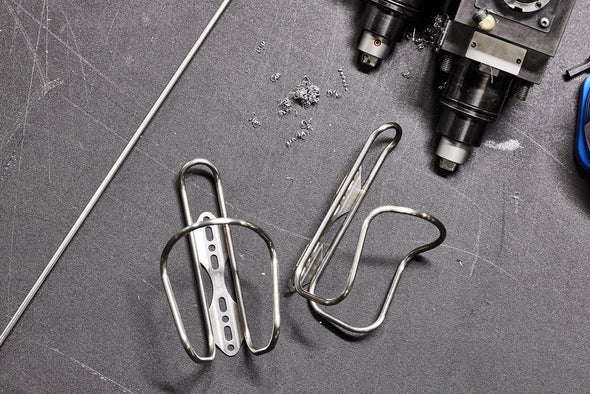 Wolf Tooth Morse stainless steel water bottle cage 