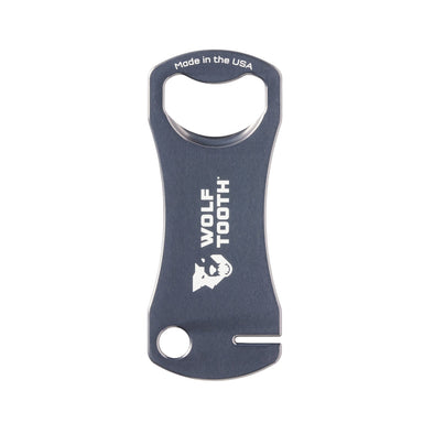 Gunmetal / Aluminum Bottle Opener With Rotor Truing Slot