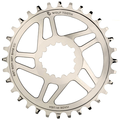 Nickel / Boost / 32T Direct Mount Chainrings for Cane Creek and SRAM Cranks for Shimano 12spd Hyperglide+ Chain