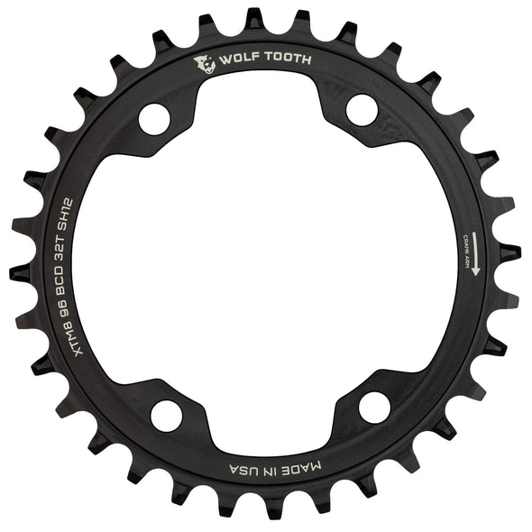Drop-Stop ST / 30T / Black 96 mm BCD Chainrings for Shimano XT M8000 and SLX M7000