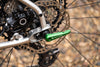 Wolf Tooth Axle Handle Multi-Tool installed in rear axle green