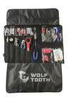 Wolf Tooth Travel Tool Wrap with tools unrolled