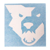 Wolf Tooth white wolf head decal